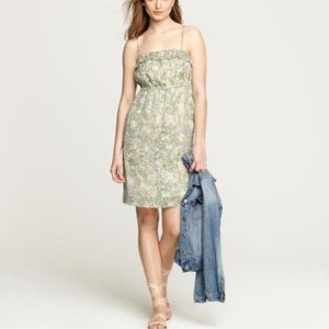 CANDACE DRESS IN TEABERRY FLORAL  100% silk floral Size 4 Sage green cream